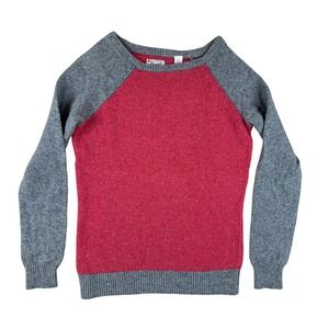 Original Penguin M Sweater Preppy Colorblock Lambswool Raglan Sleeve Fleck